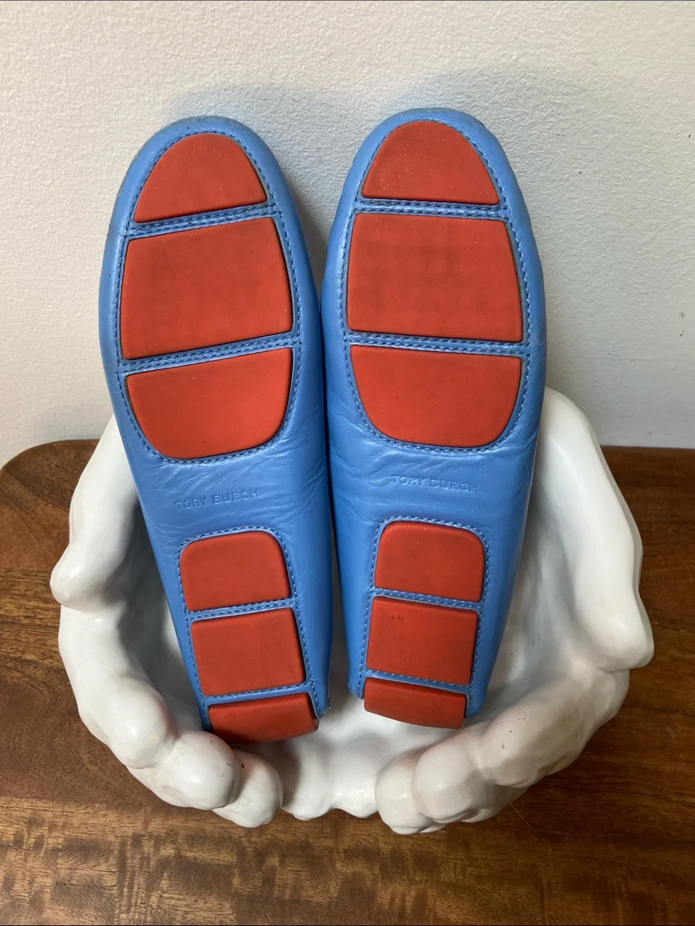Tory Burch Lowell Driving Loafers in Light Blue